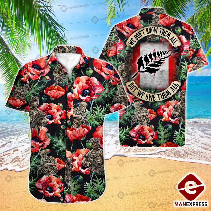 Canadian Military Canada We Dont Know Them All Hawaiian Shirt Ha29192