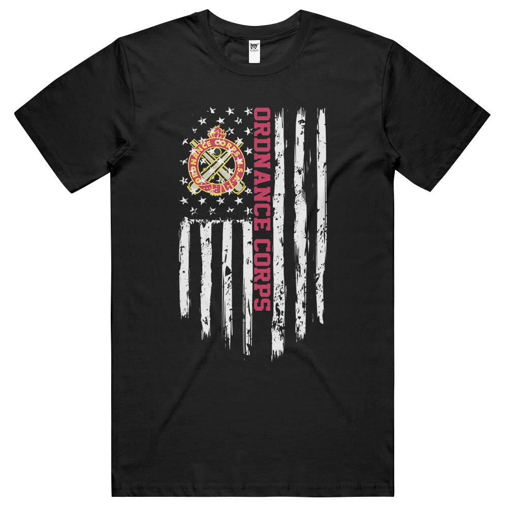 Army Ordnance Corps American Flag T Shirts