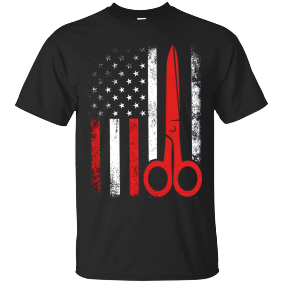 AGR Vintage American Flag Scissor Happy 4th Of July T-Shirt