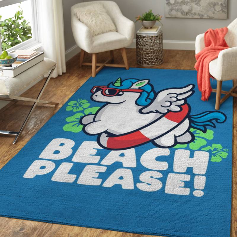 Unicorn beach please – Animals Area Rug Carpet