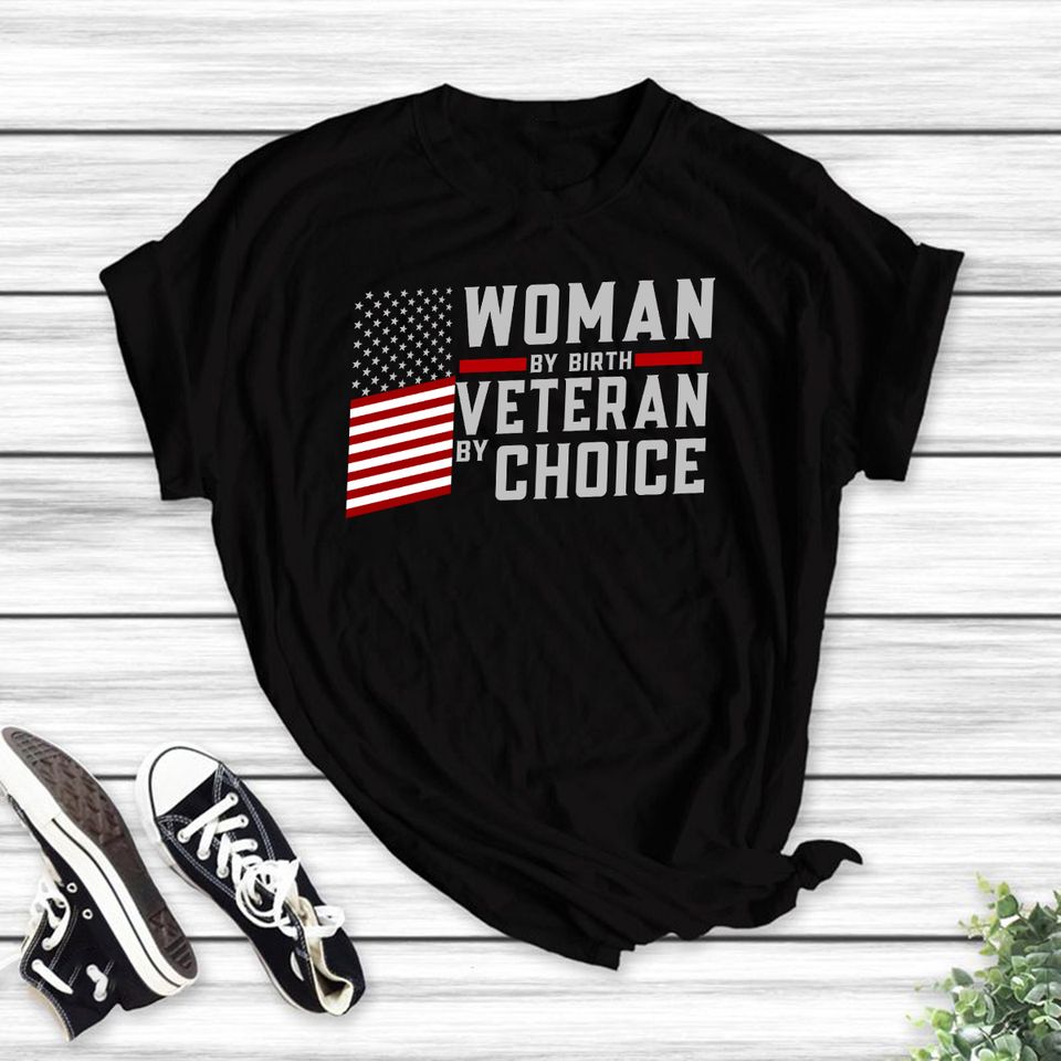 Woman By Birth Veteran By Choice Standard Women’s T-shirt