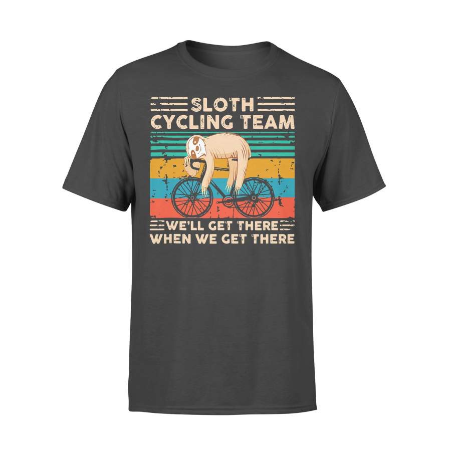 Bicycle Sloth Cycling Team We’ll Get There When We Get There Vintage T-shirt