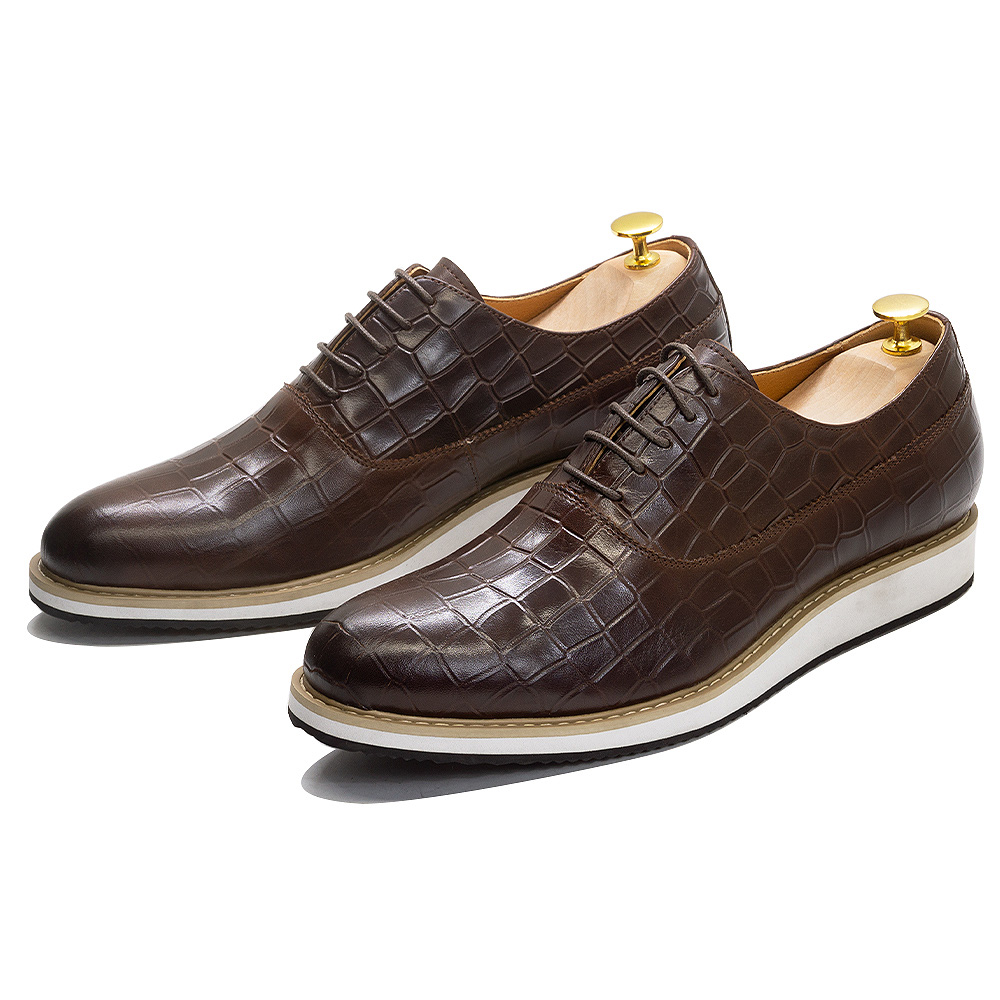 Classic Genuine Cow Leather Men'S Casual Shoes Lace-Up Plain Toe Flat Oxford Shoe For Men Handmade Leather Original Sneaker Alx Shirtdays