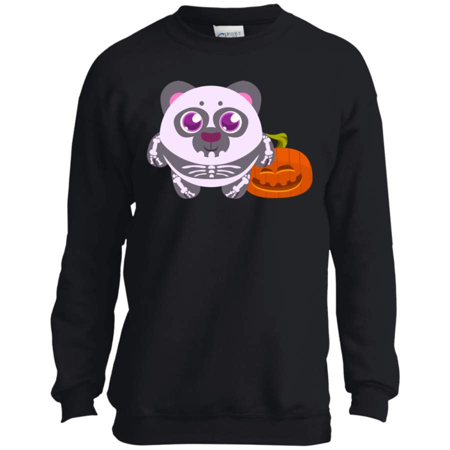 Halloween, Panda skeleton cute fuuny Youth LS shirt/Sweatshirt/Hoodie