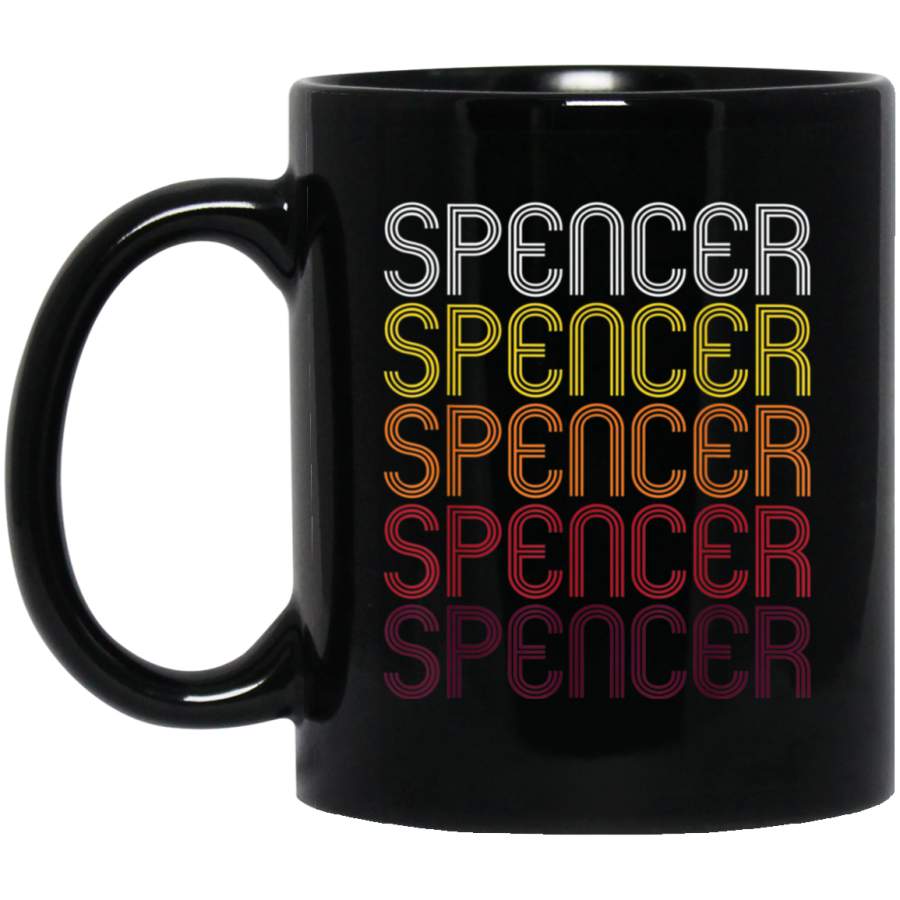 Spencer, OK – Vintage Style Oklahoma Black Mug