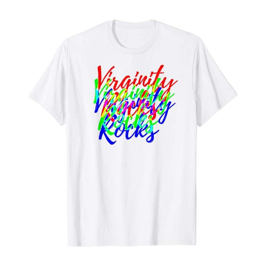 Virginity Rocks Retro Vintage RGB T-Shirt