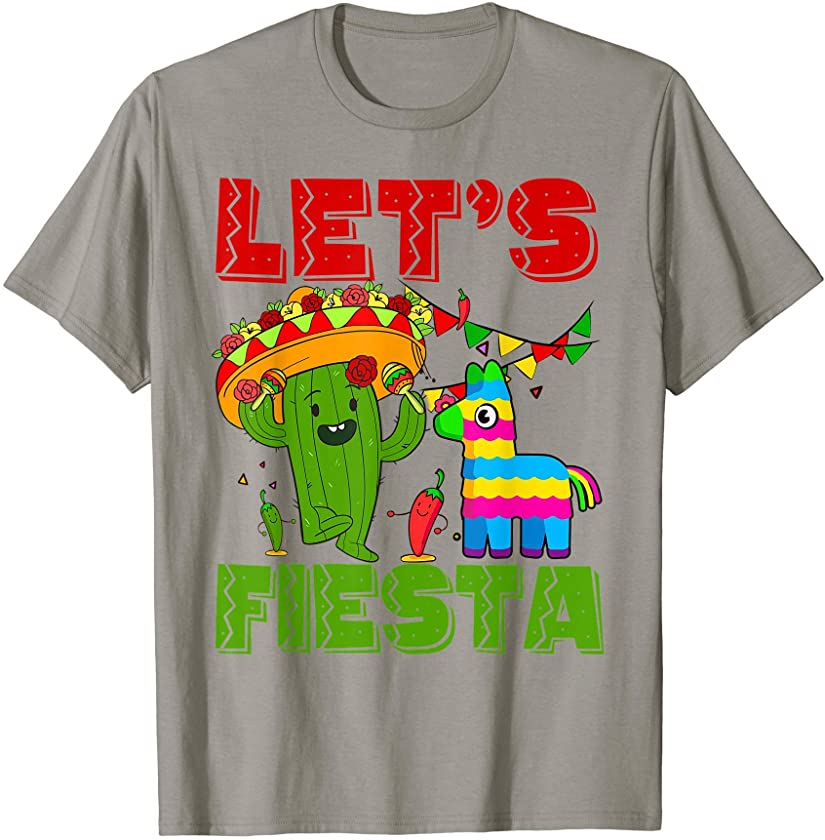 Tu Let’s Fiesta Cactus Sombrero Cinco De Mayo Mexican Party T-Shirt