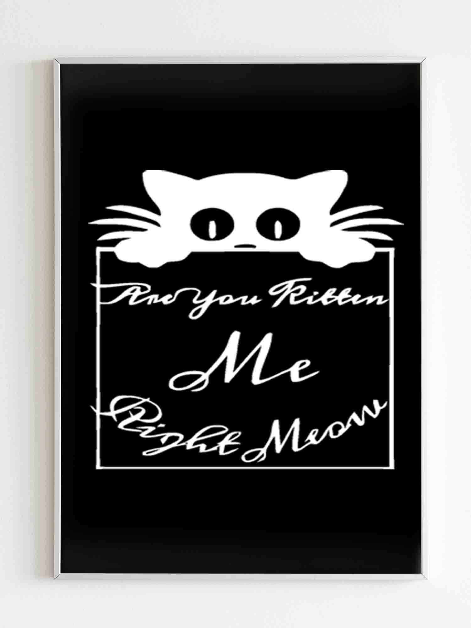 Are You Kitten Me Right Meow Lee Poster