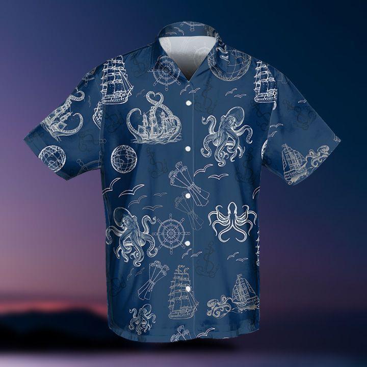 Octopus Anchor Ocean Hawaiian Shirt Ha90853