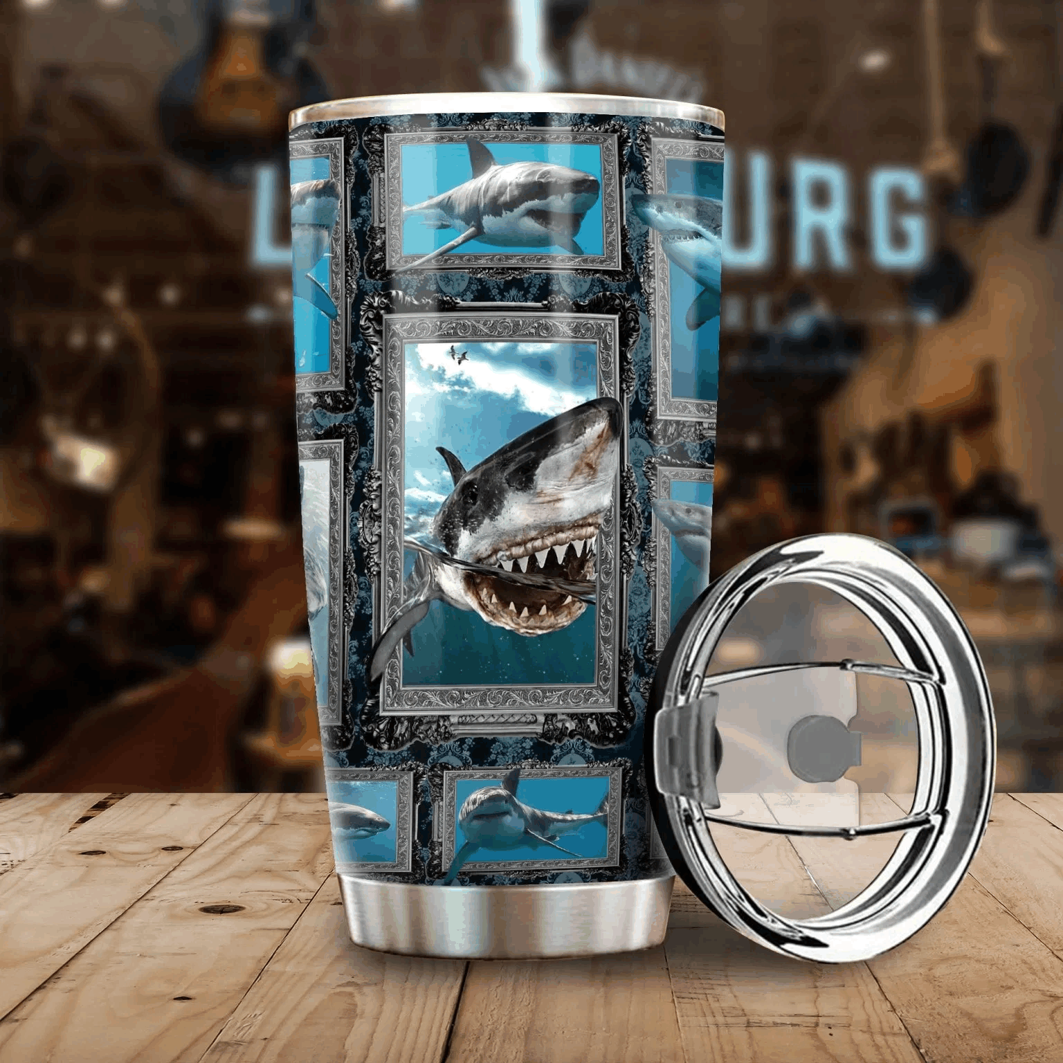 Shark Stainless Steel Tumbler Cup | Travel Mug | Tc4091