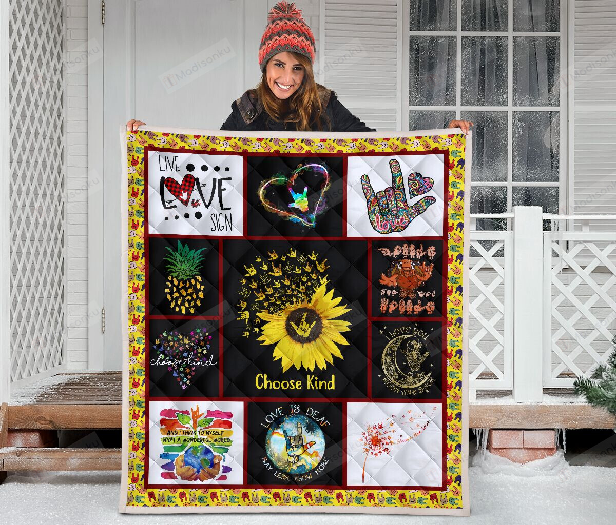 Sign Language Quilt Blanket Corethermax
