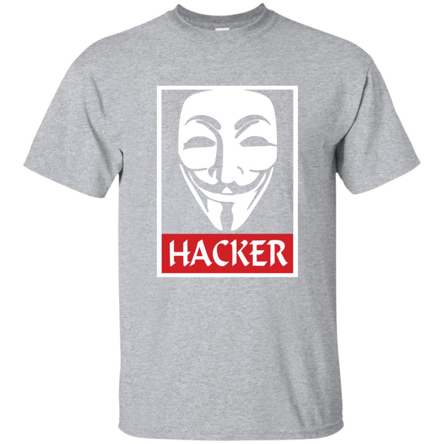 AGR cool design Anonymous Hacker Mens Cotton T-Shirt