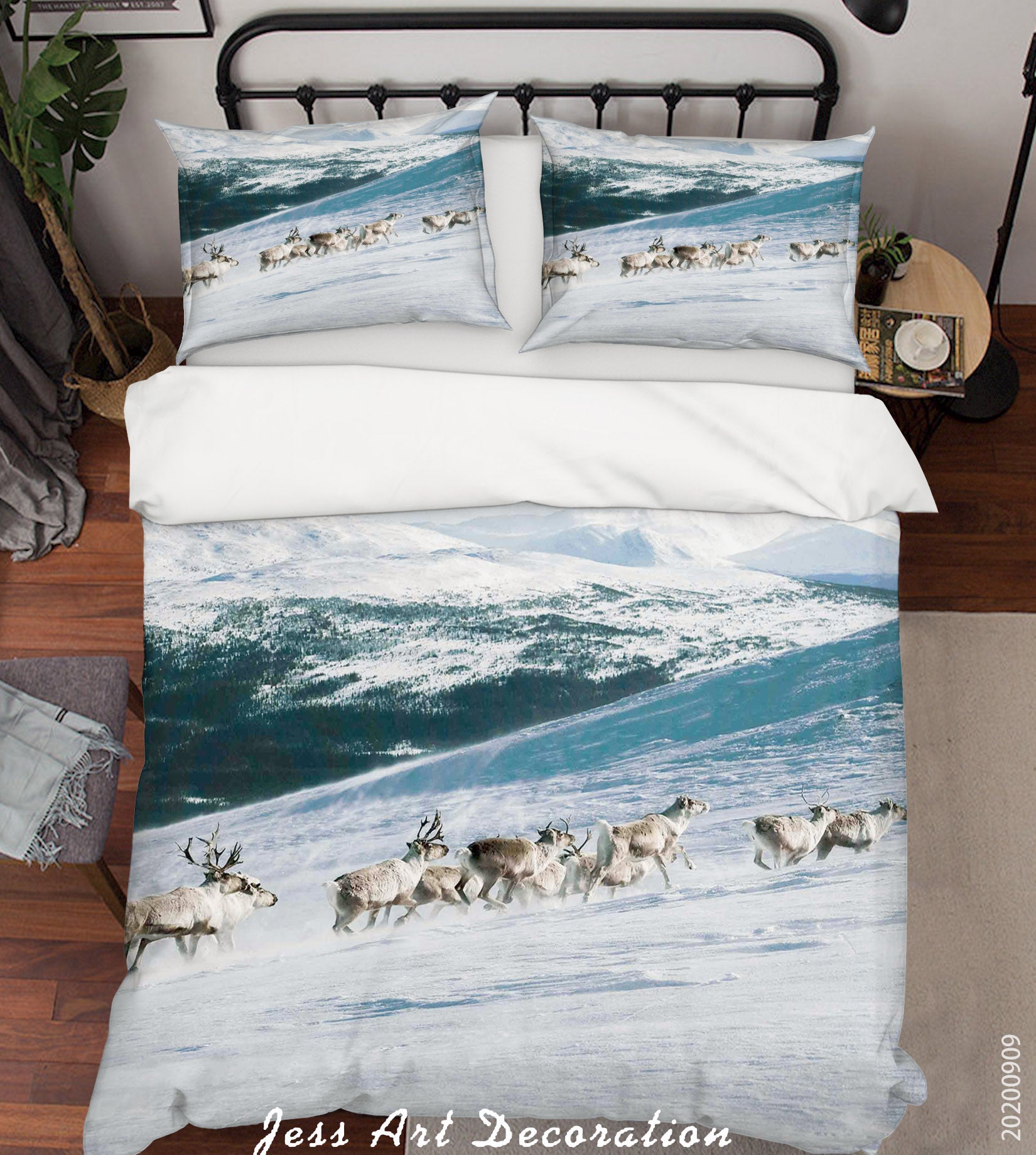 3D Nature Animal Deer Quilt Cover Set Bedding Set Duvet Cover Pillowcases Wj 6037