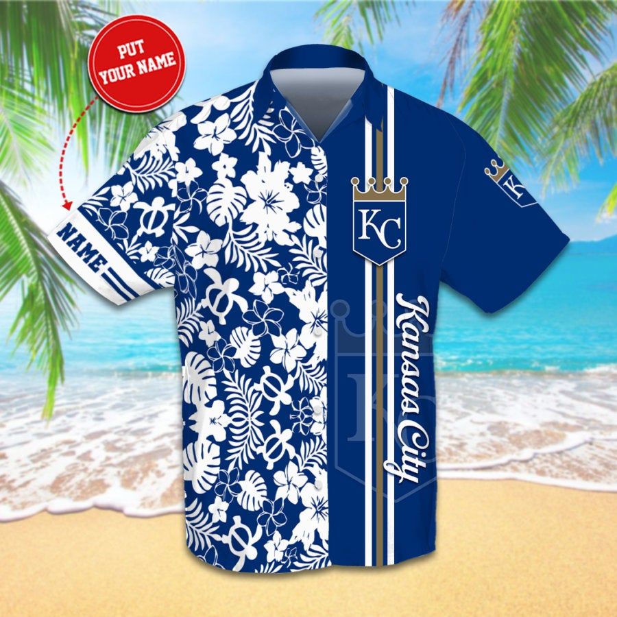 Personalized Kansas City Royals Hawaiian Shirts Short Beach