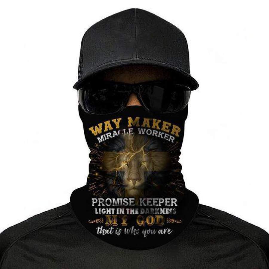 WAY MAKER MY GOD THAT IS WHO YOU ARE YELLOW LION CROSS BANDANA ALL OVER PRINTED SHIRTS G1 DH040901