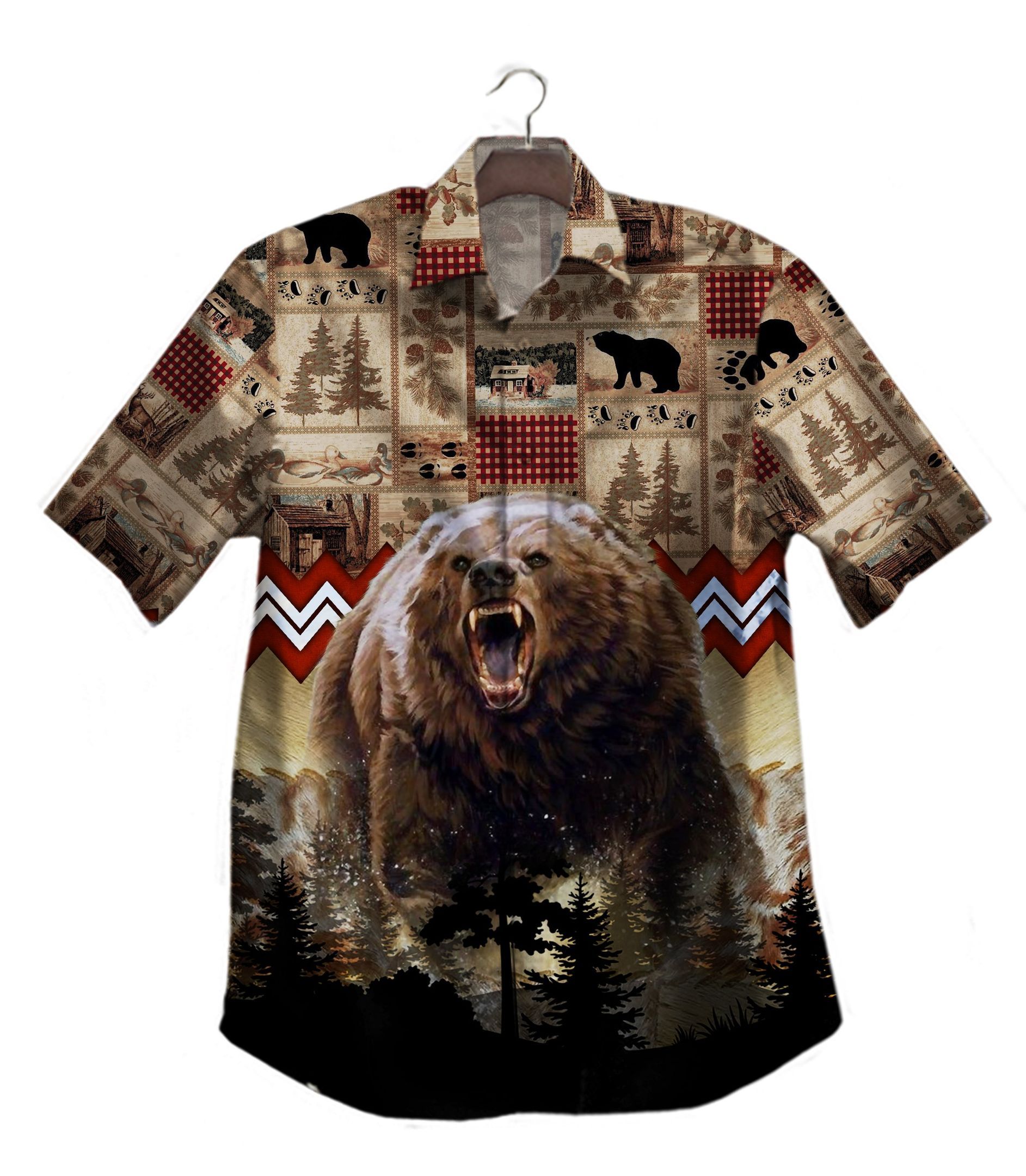 Bear Hunting Nmn Ad Hawaiian Shirt-Zx11160