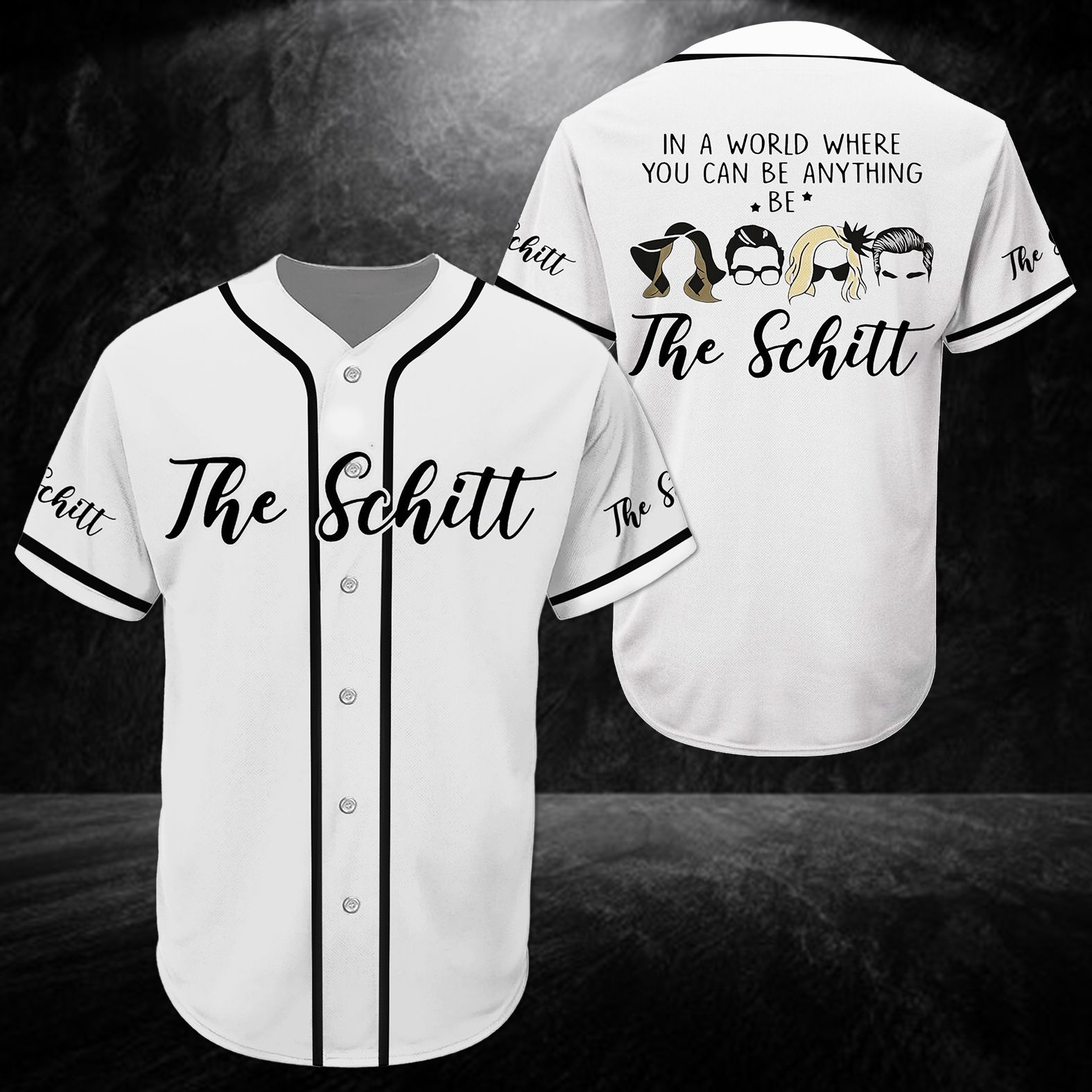 The Schitt Personalized Custom Name Baseball Tee Jersey Shirt Unisex Men Women