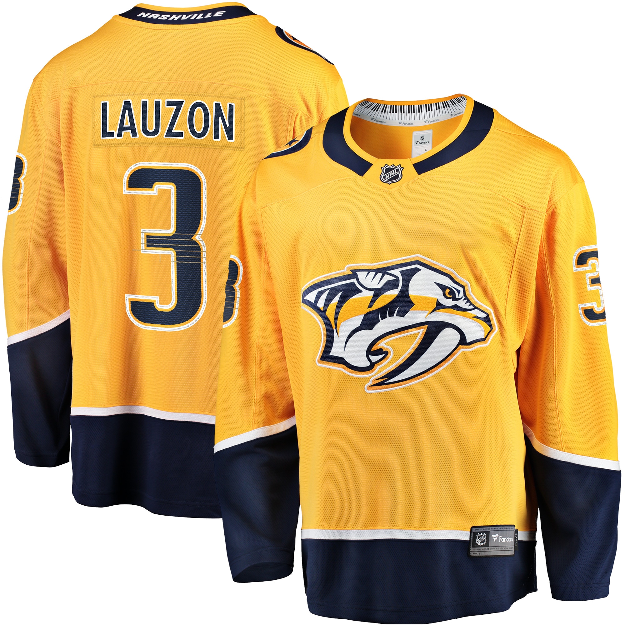 Jeremy Lauzon Nashville Predators Branded Home Breakaway Player Jersey – Gold