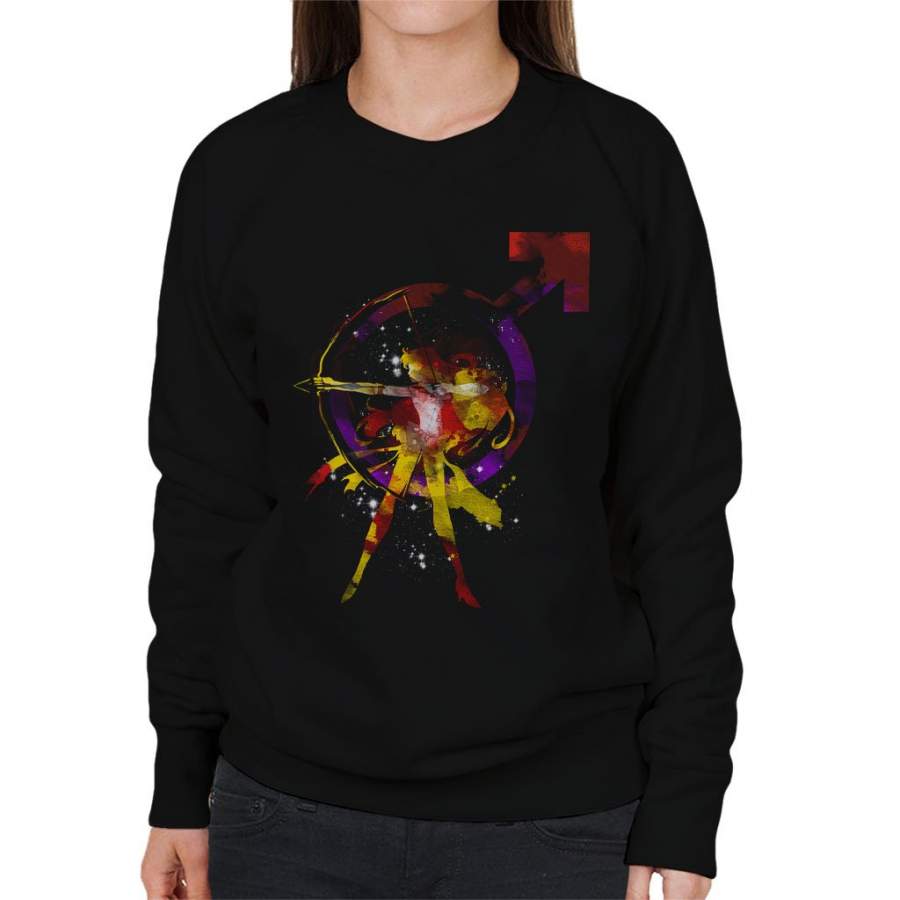 Sailor Moon Sailor Mars Splash Print Women’s Sweatshirt