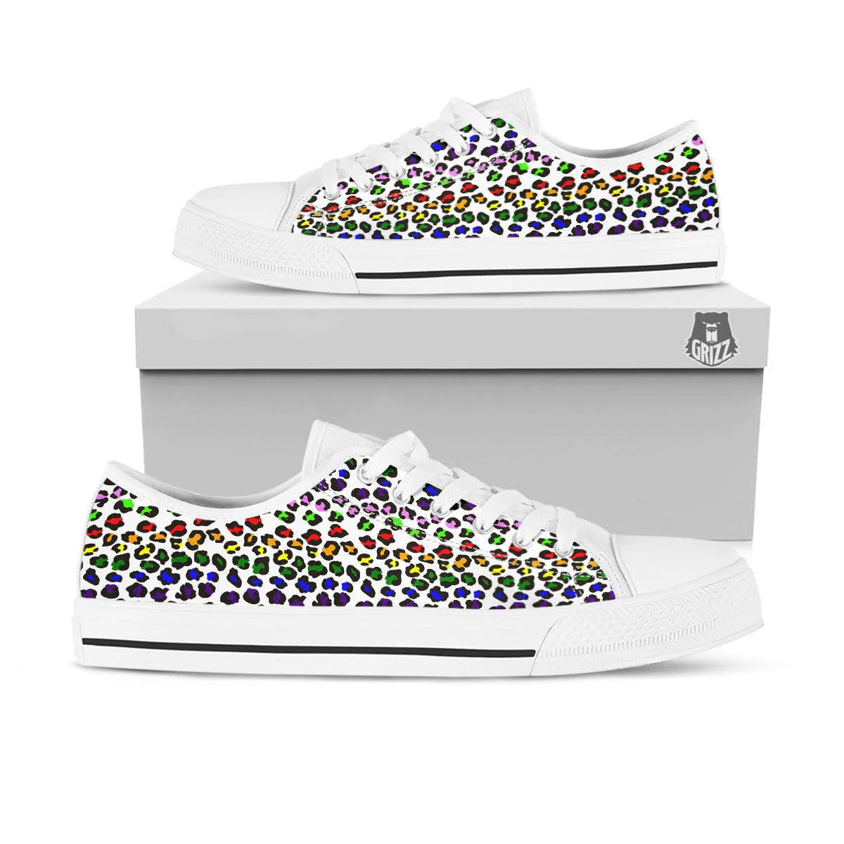 Rainbow Lgbt Leopard Low Top Canvas Shoes