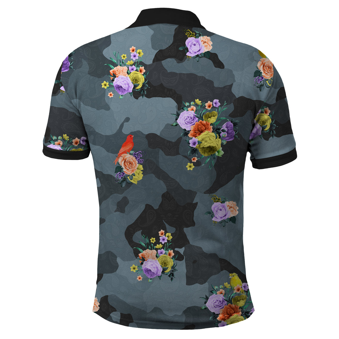 Camo Flower Polo Shirt TopTrendingUS