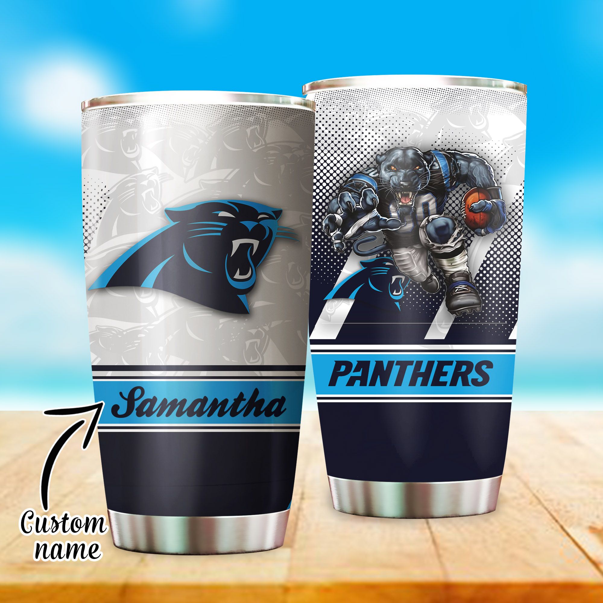 Carolina Panthers Custom Name Tumbler 202 L1MTH0382