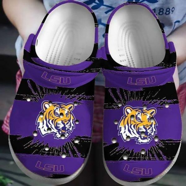 Waybackapparel Lsu Tigers 3D Crocband Clog