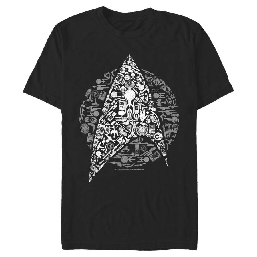 Star Trek Men’s Starfleet Icon Collage  T Shirt