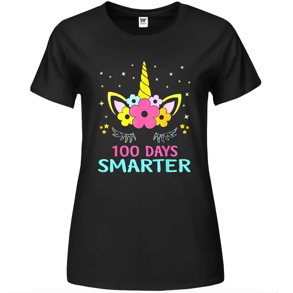 100 Days Of School Shirt Unicorn Girls Costume Gift Tee Premium Womens T Shirts