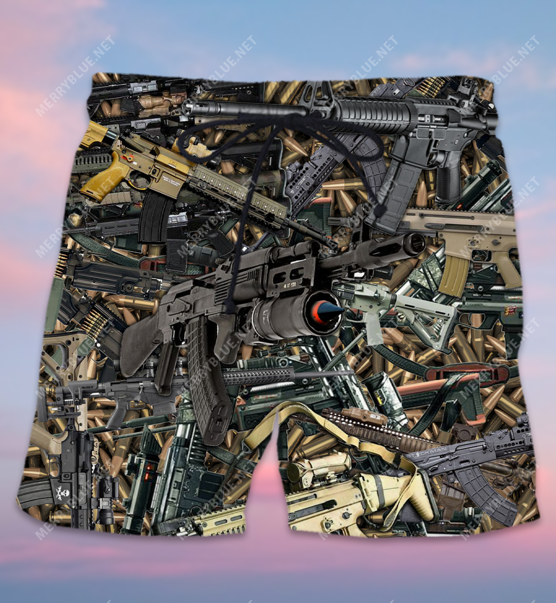 The Quickest Way To A Heart Is 2970 Feet Per Second Unisex Hawaii Shorts Ha7564