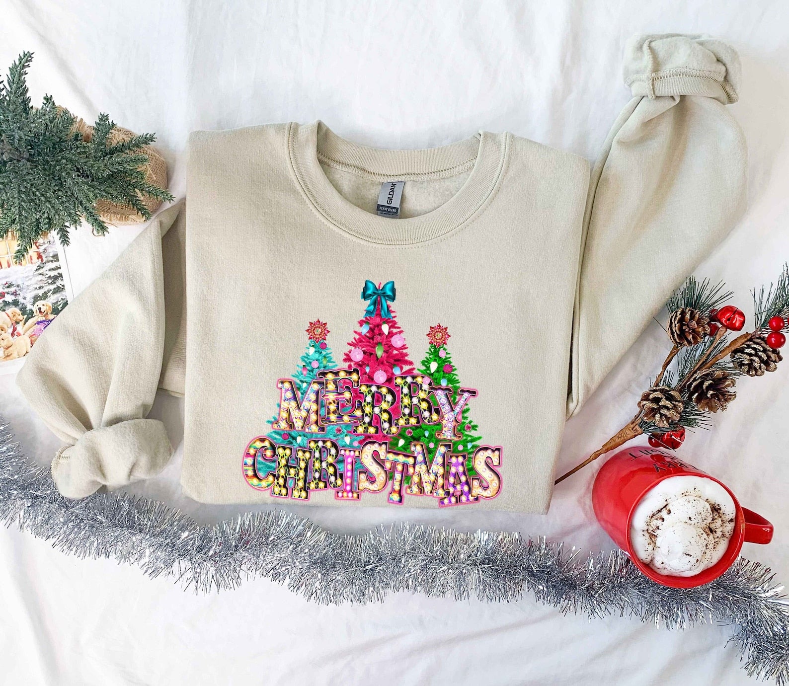 Merry Christmas Sweatshirt 2D Crewneck Sweatshirt All Over Print Sweatshirt For Women Sweatshirt For Men Sws4996