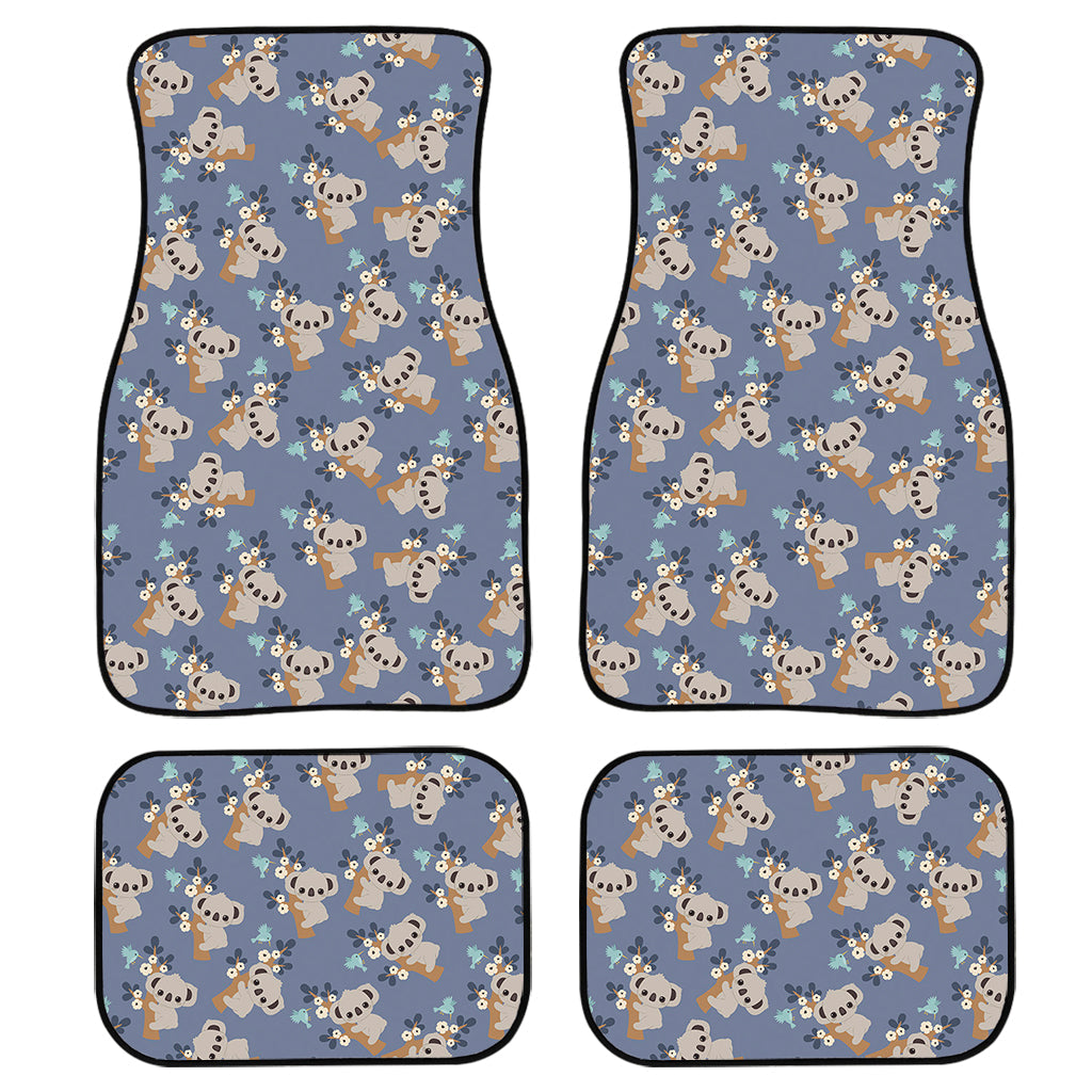 Baby Koala Pattern Print Front And Back Car Floor Mats, Front Car Mat