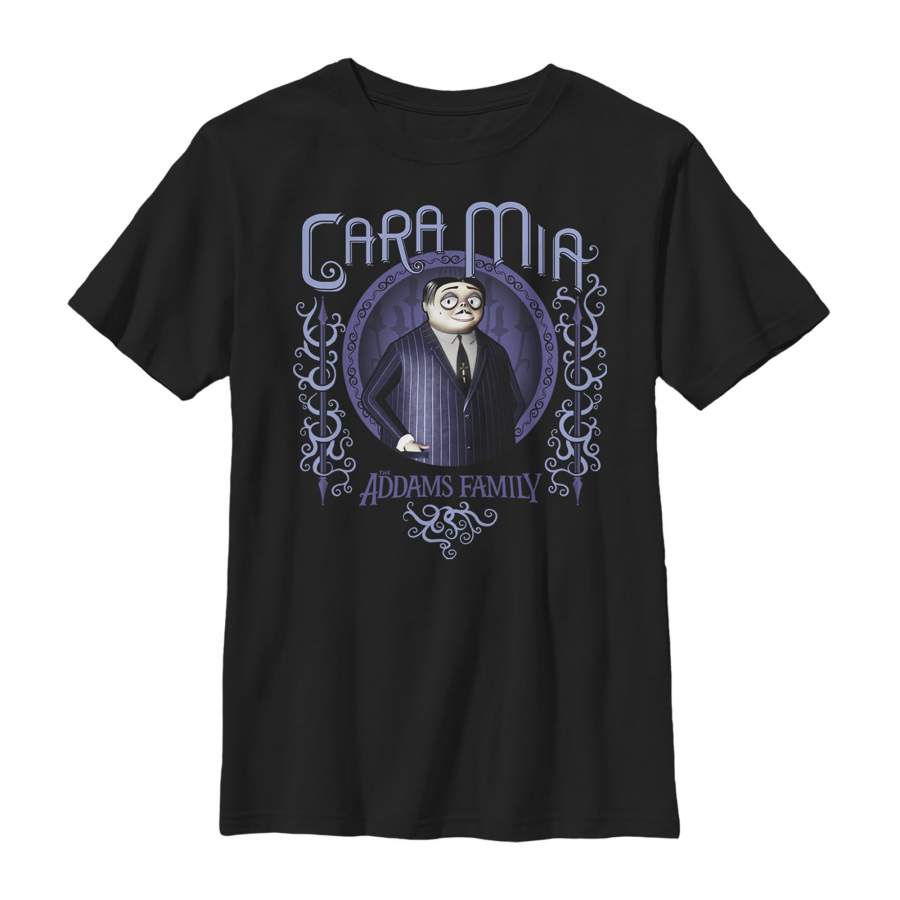 Addams Family Boy’s Gomez Cara Mia Portrait  T Shirt