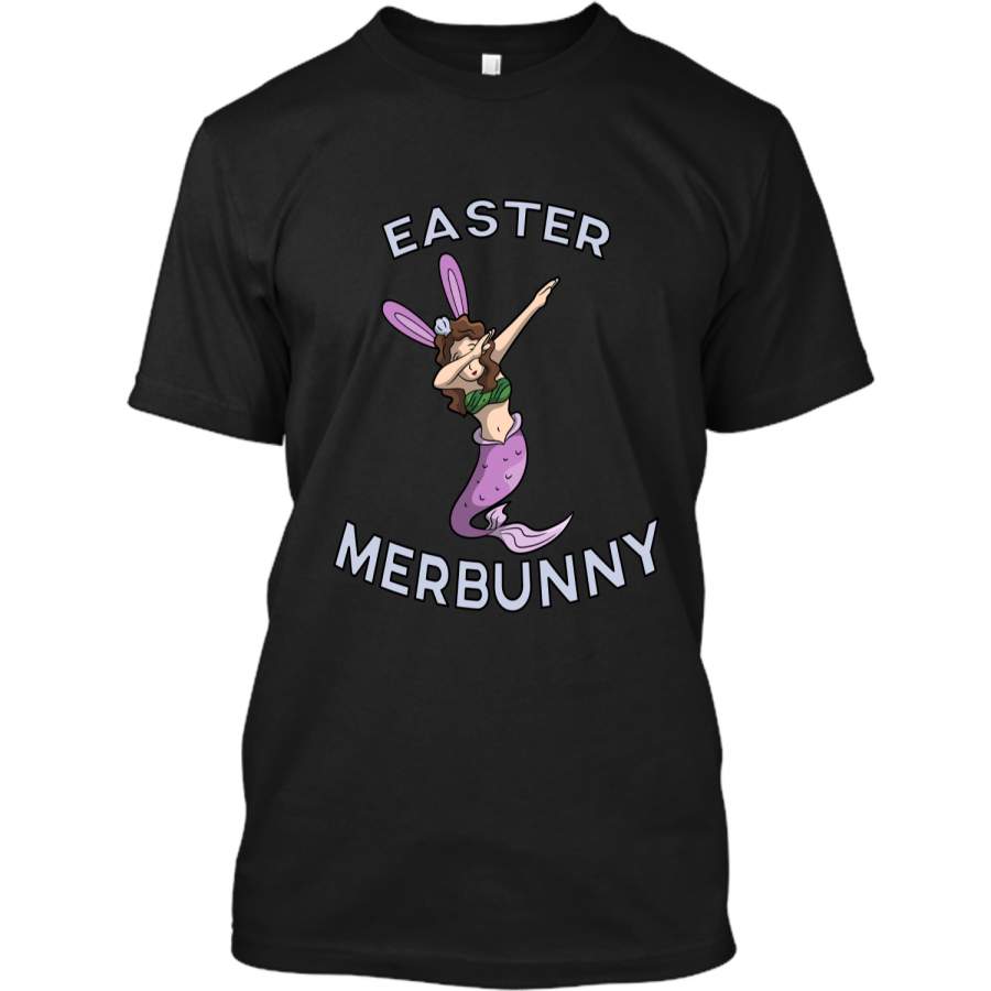 Dabbing Easter Bunny Shirt Easter Mermaid Merbunny T-shirt Custom Ultra Cotton