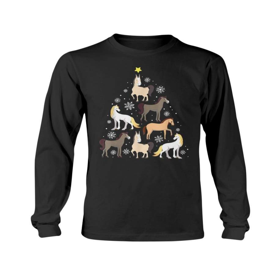 Horse Christmas Tree Cute Equestrian Gift Sweatshirt & Hoodie