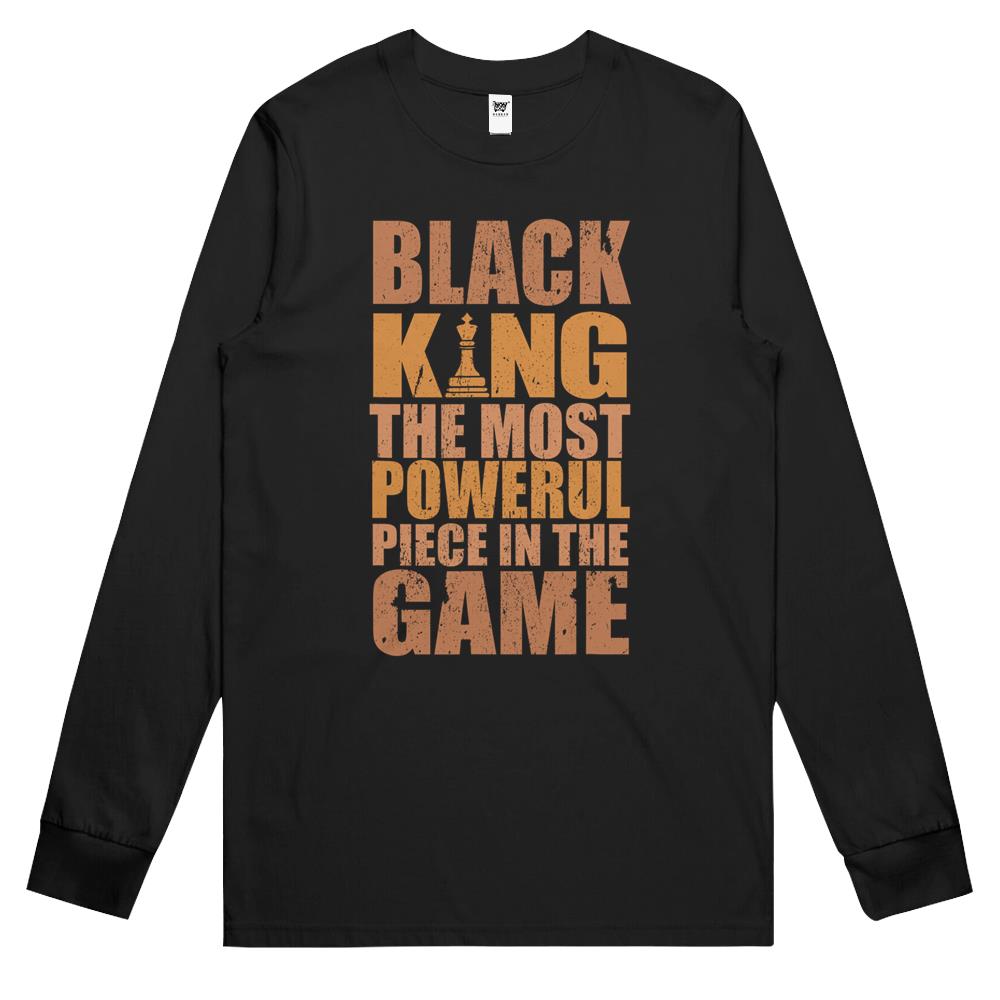 Black History Month Black King Melanin Men Long Sleeve T Shirts