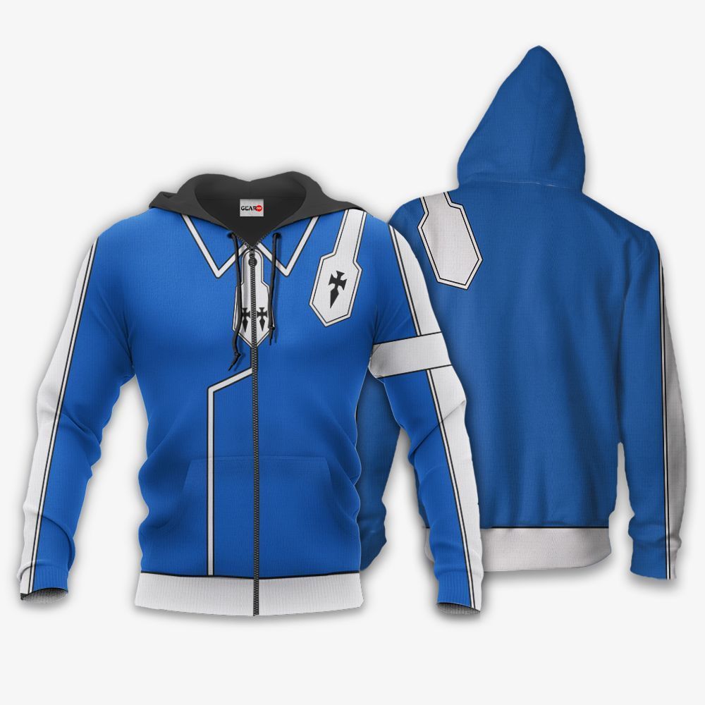 Sword Art Online Eugeo Uniform Hoodie Shirt Anime Zip Jacket