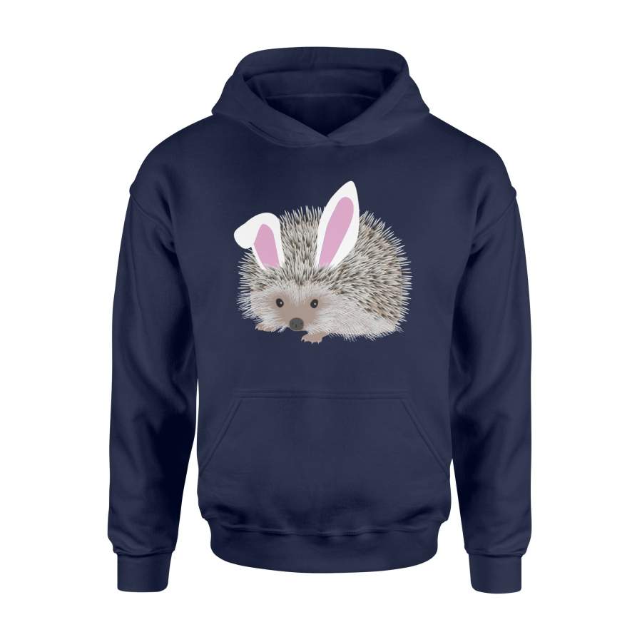 Cute And Funny Hedgehog Easter Bunny Ears Graphic Hoodie