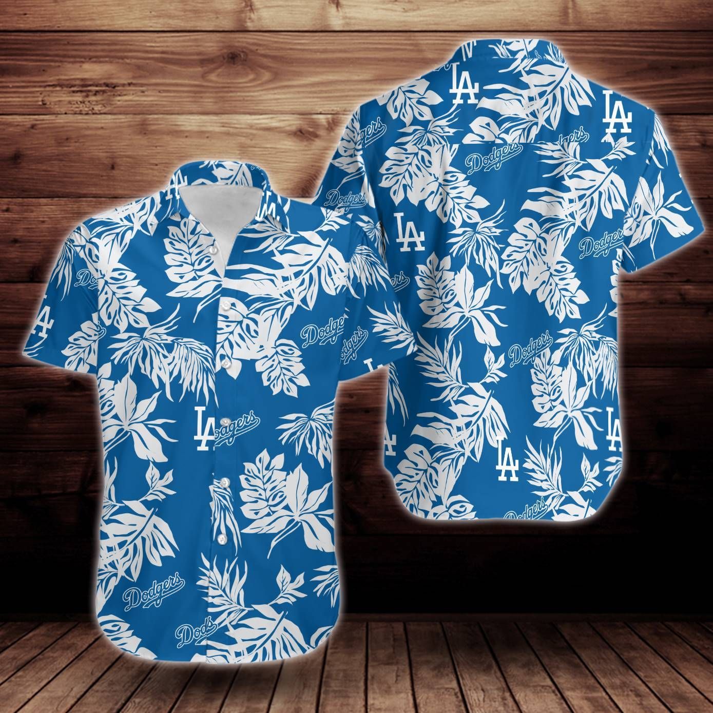 Los Angeles Dodgers Tropical Flower Short Sleeve Hawaii Shirt Big And Tall Hawaii Shirts Ha85997