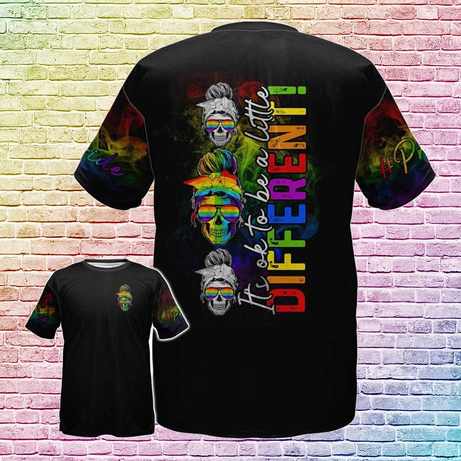 Skeleton Rainbow Shirt For Pride Lesbian, Pride Gay Shirt, It’S Ok To Be Different, Pride Shirt