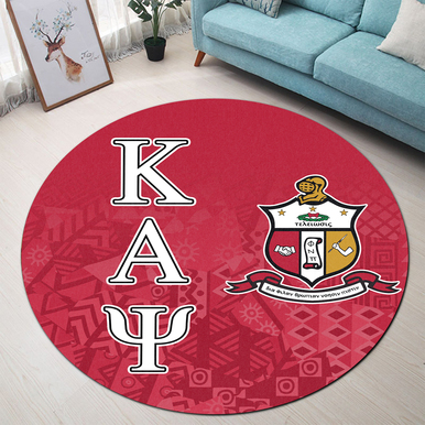 Kappa Alpha Psi Round Rug – Fraternity Black Roots Round Rug