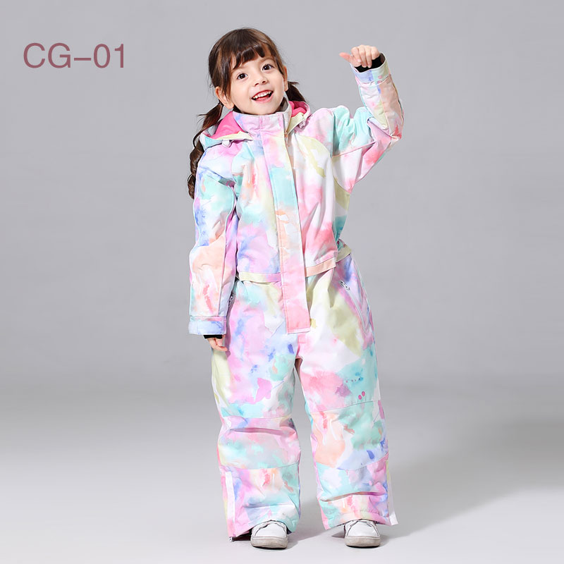 Brands Kids Ski Suit For Girls Winter Children Colourful Windproof Waterproof Super Warm Snow Skiing And Snowboarding Clothes alx