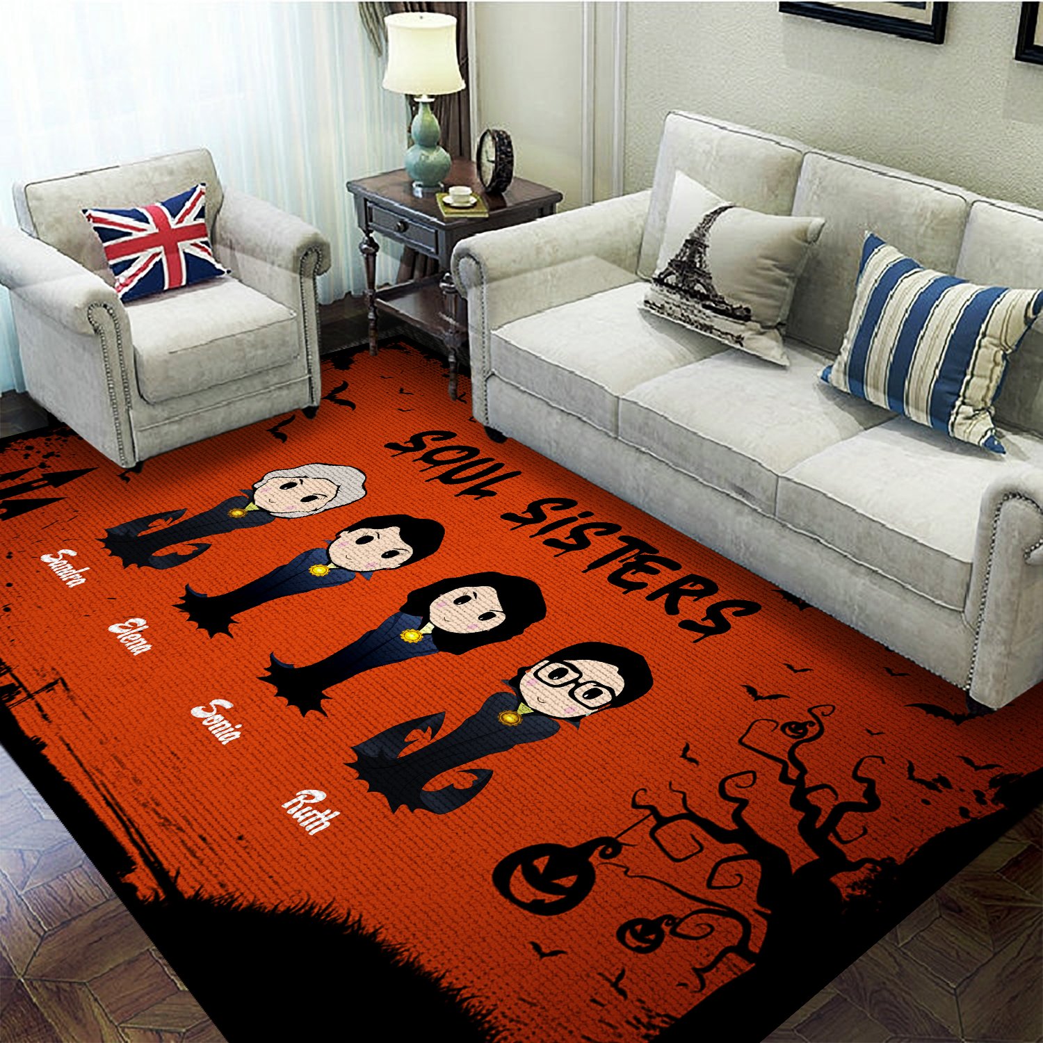 Soul Sisters BFF Gift Halloween Rug