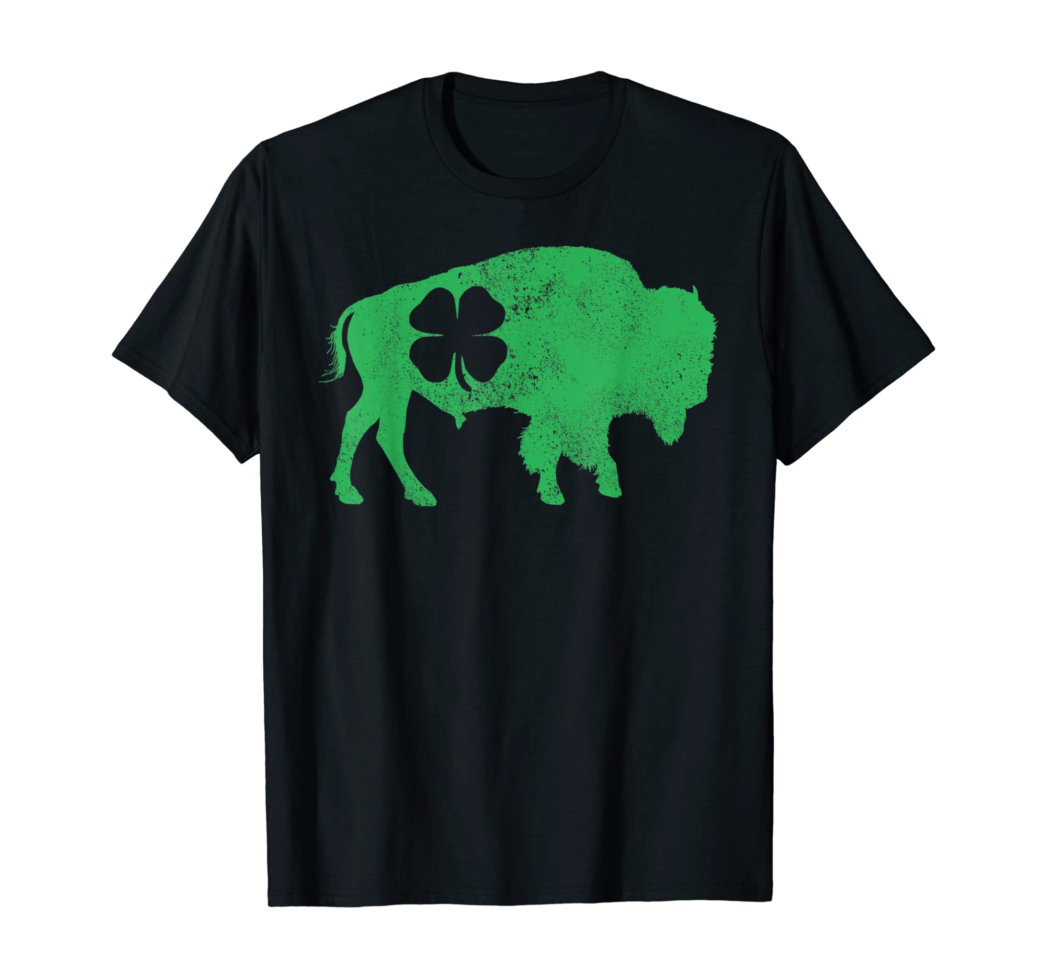 St. Patrick’s Day Green Shamrock Buffalo Bison Irish Saint T-Shirt