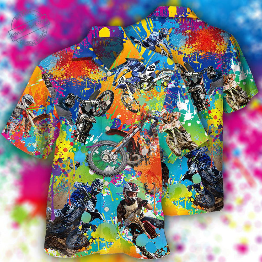 Dirt Bike Colorful Hawaii Shirt Ha71920