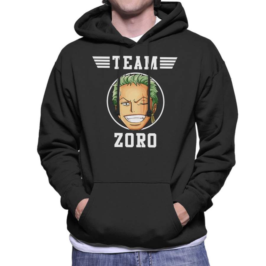 Team Roronoa Zoro One Piece Men’s Hooded Sweatshirt