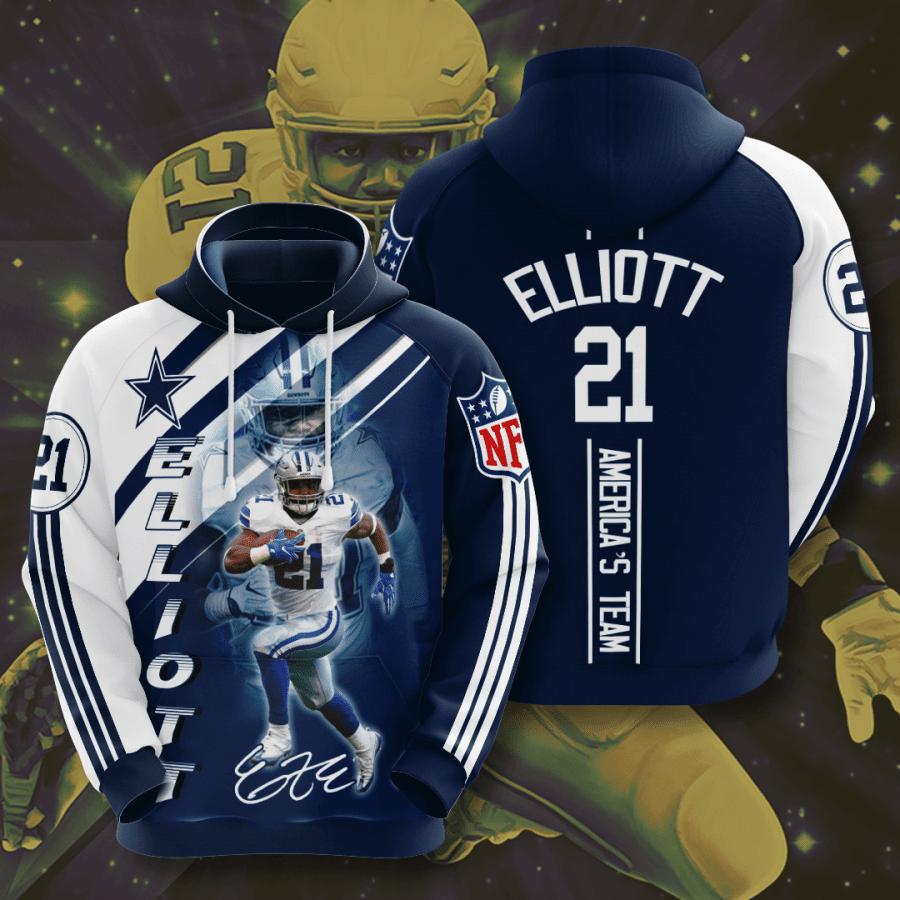 Dallas Cowboys Ezekiel Elliott 25 Unisex 3D Hoodie Gift For Fans