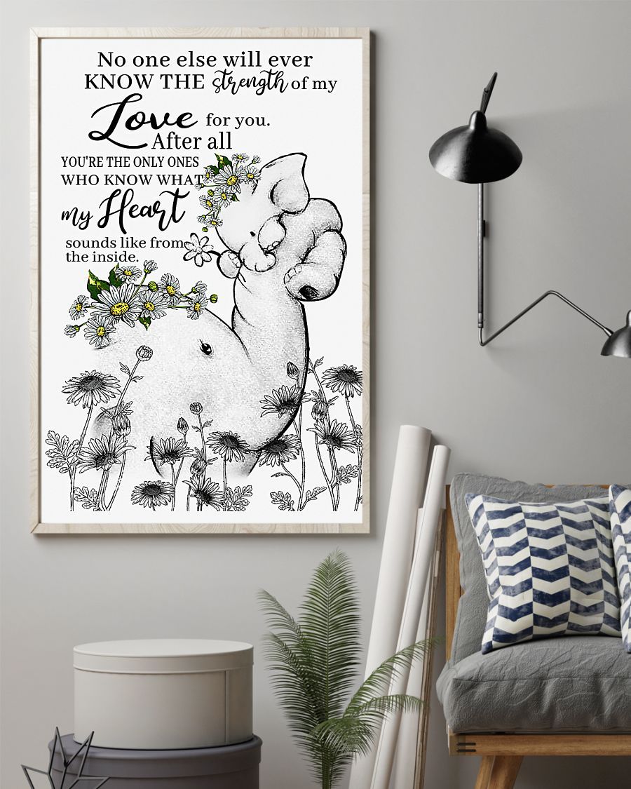 Elephants Know The Strength Of My Love For You Vertical Canvas And Poster | Wall Decor Visual Art