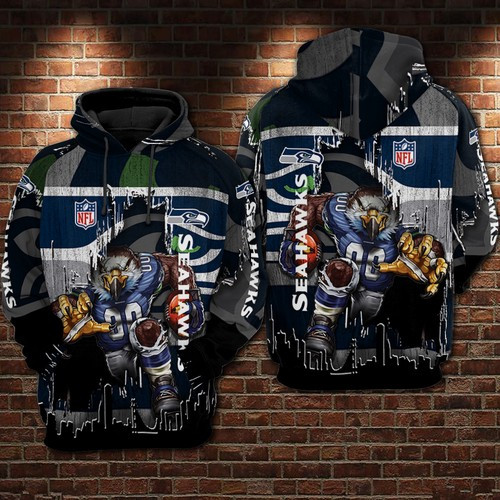 Seattle Seahawks 12 Unisex 3D Hoodie Gift For Fans