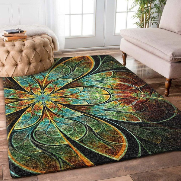 Fractal Flower Area Rug